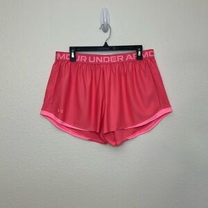 Under Armour Women's UA Play Up Shorts 3.0 Pink Sz XL